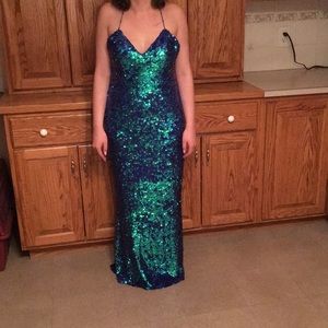 Mori Lee by Madeline Gardener Sequined Prom Dress